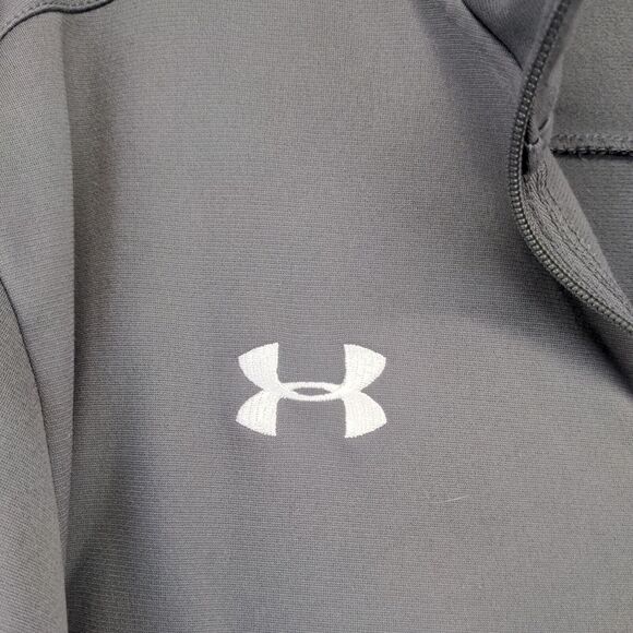 Under Armour Roche Quarter Zip Jacket Mens XL Long Sleeve Gray Loose Polyester - Picture 8 of 16